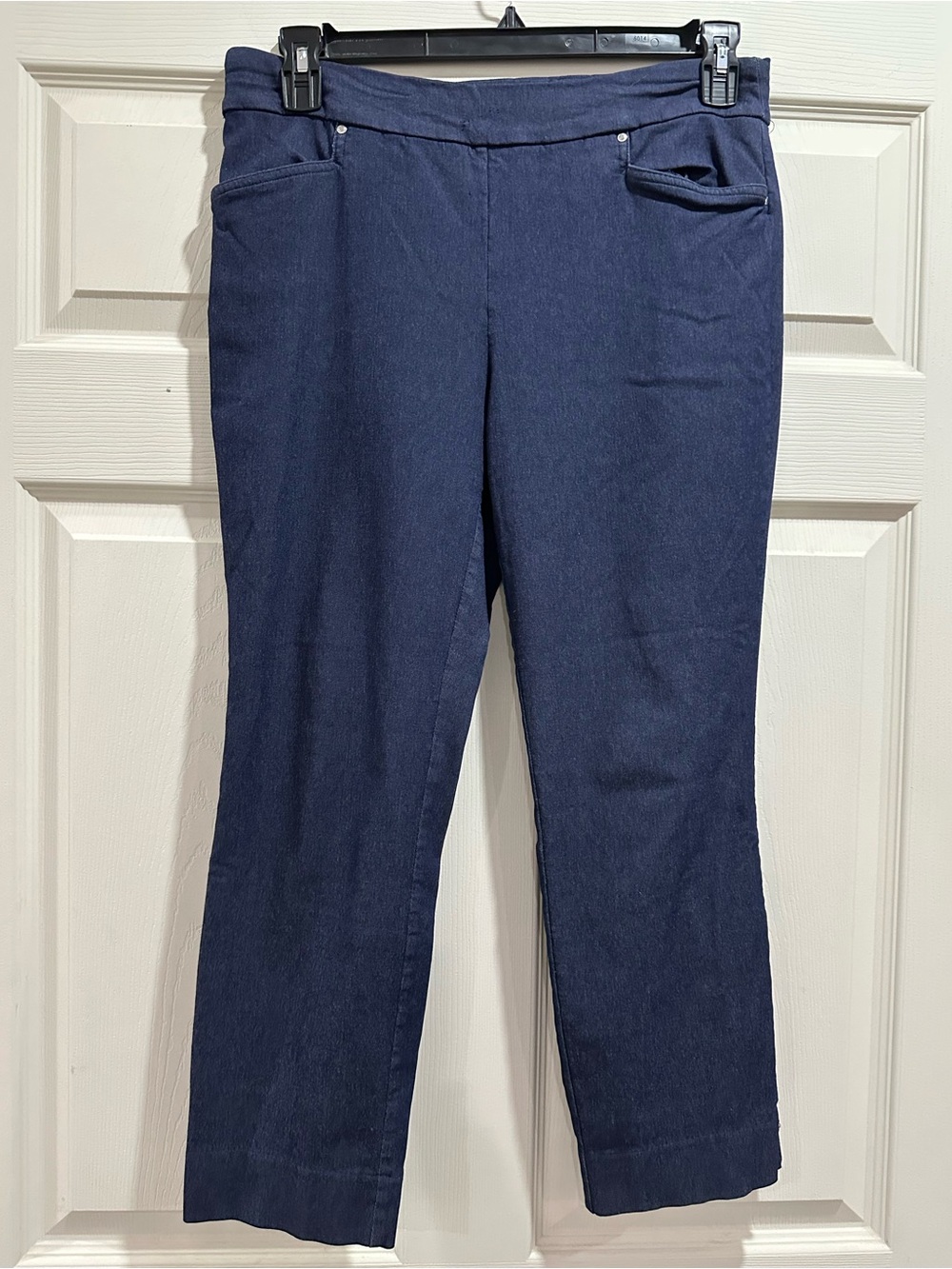 Hilary Radley Navy Pull-On Capri Pants